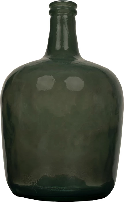 Shishe dekorative prej qelqi të ricikluar, ngjyrë ulliri, 25x25x40cm