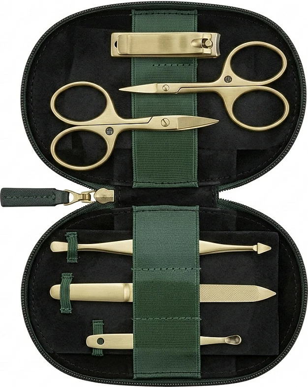 Set manikyr/pedikyr Zwilling 6 pjesë me gërshërë thonjsh, vegan, jeshile