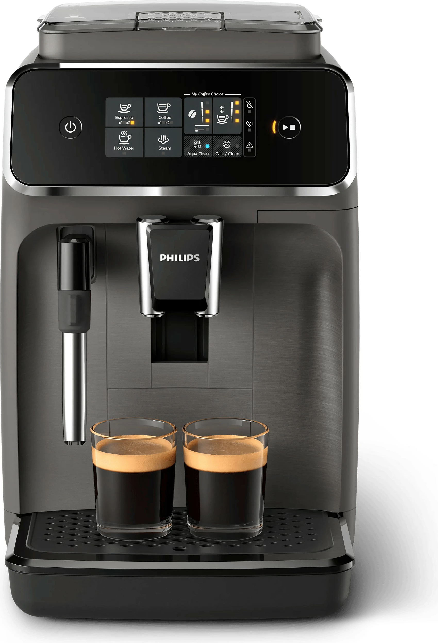 Aparat kafe Philips EP2224/10, automatik, me mulli, shkumëzues qumështi, i zi