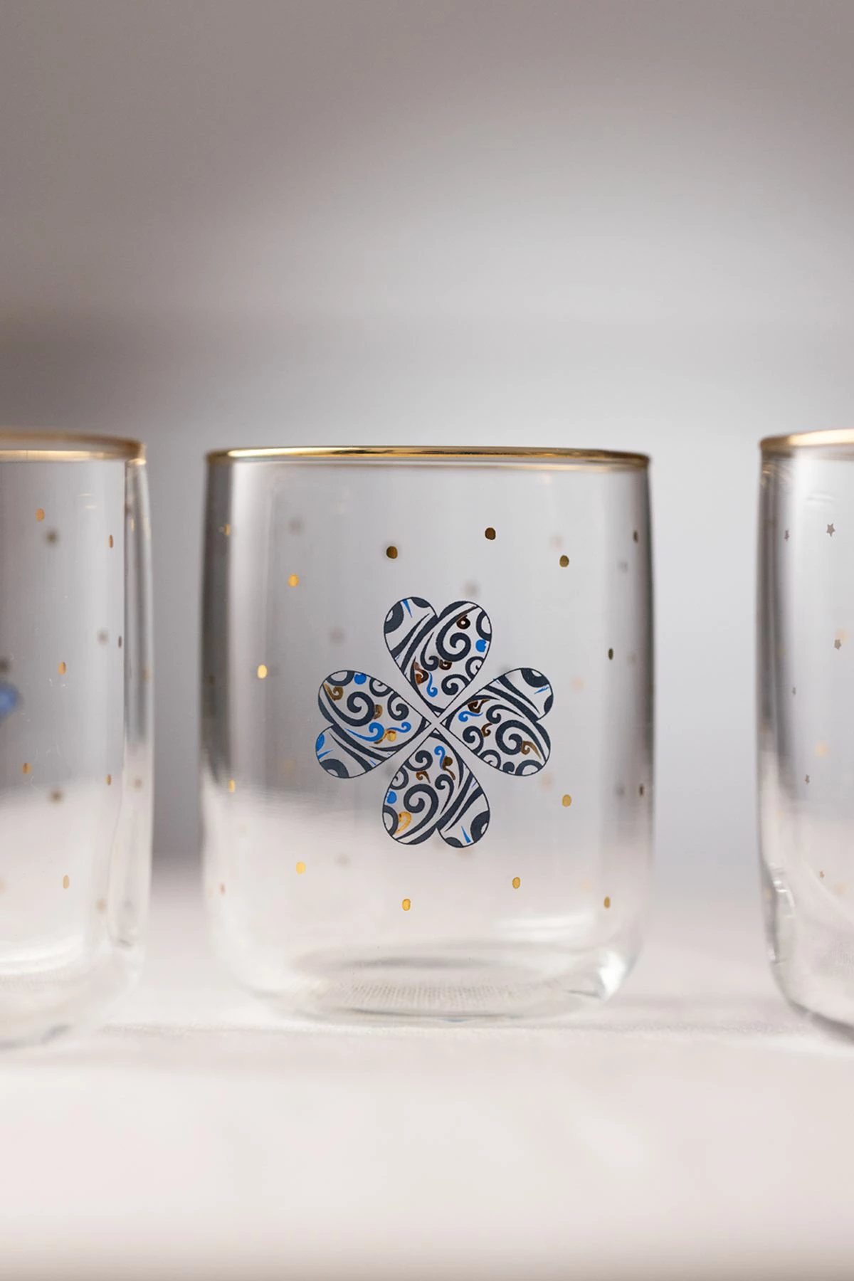 Set gotash (4 copë), Hermia Concept, Lucky 280, ngjyrë ari dhe transparente