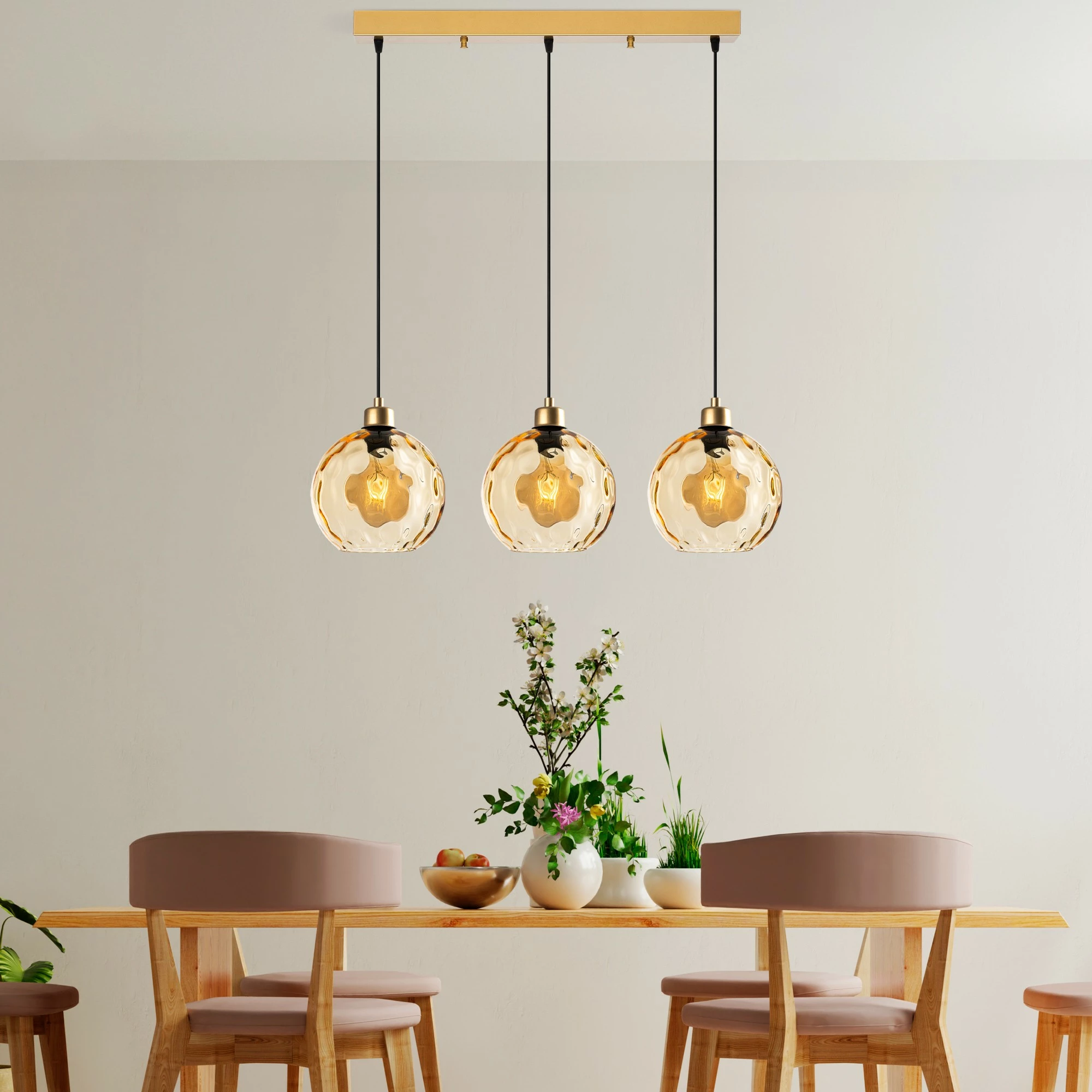 Llambadar Opviq, Benek, ngjyrë e verdhë, 70x20x120cm