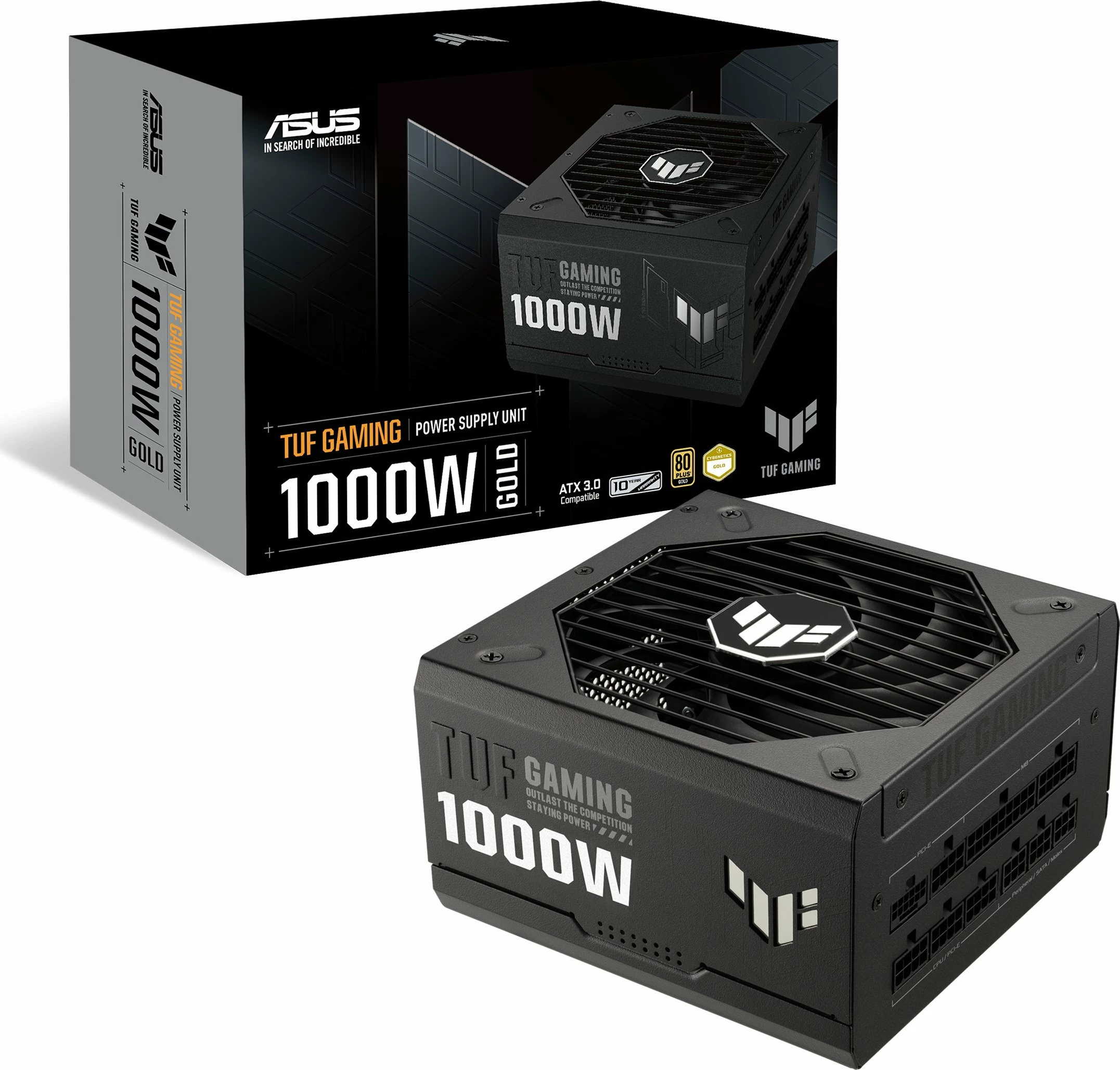 Furnizues energjie PC Asus TUF Gaming 1000W 80 Plus Gold ATX 3.1 Fully Modular, e zezë