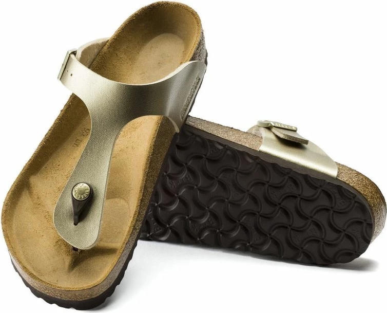 Flip-flops për femra Birkenstock, të arta