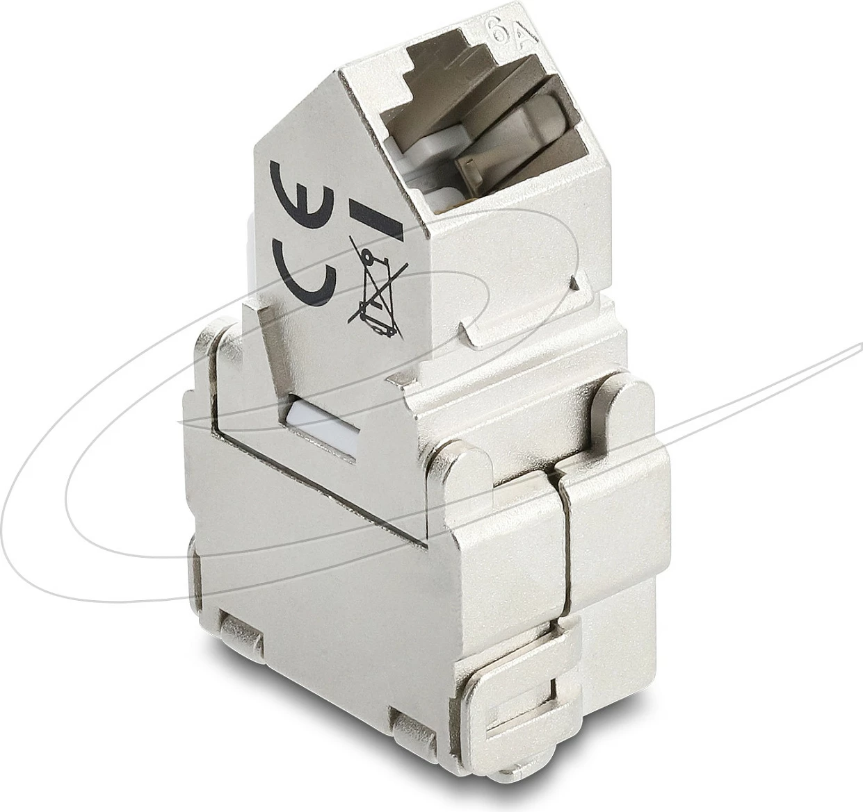 Modul Keystone RJ45 DeLOCK 90938, Cat6a, RJ45 femër - LSA, 45°, i bardhë