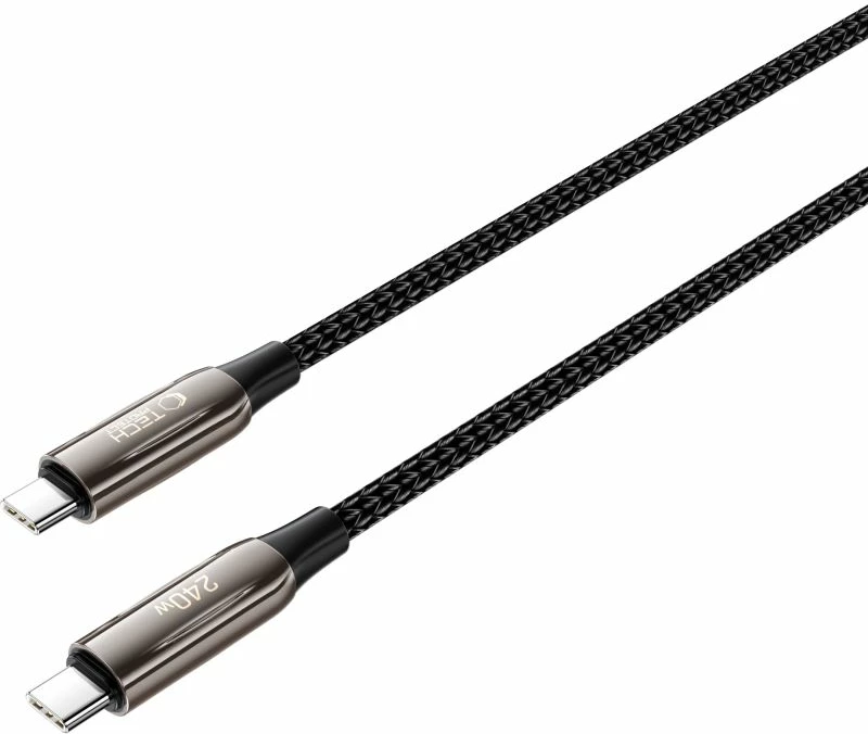 Kabllo USB-C Tech-Protect UB10T Ultraboost, 200cm, 240W, QC4.0, e zezë