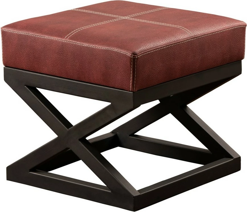 Puf Atelier del Sofa, ngjyrë e kuqe Claret, Krupa