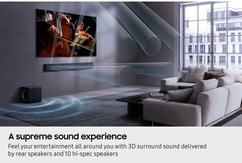 Soundbar Samsung HW-QS750F/EN, e zezë