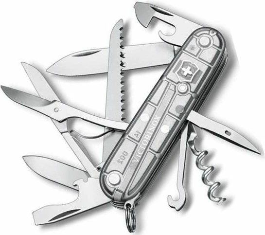 Huntsman(Gjuetar) Victorinox 91mm, argjend transparent