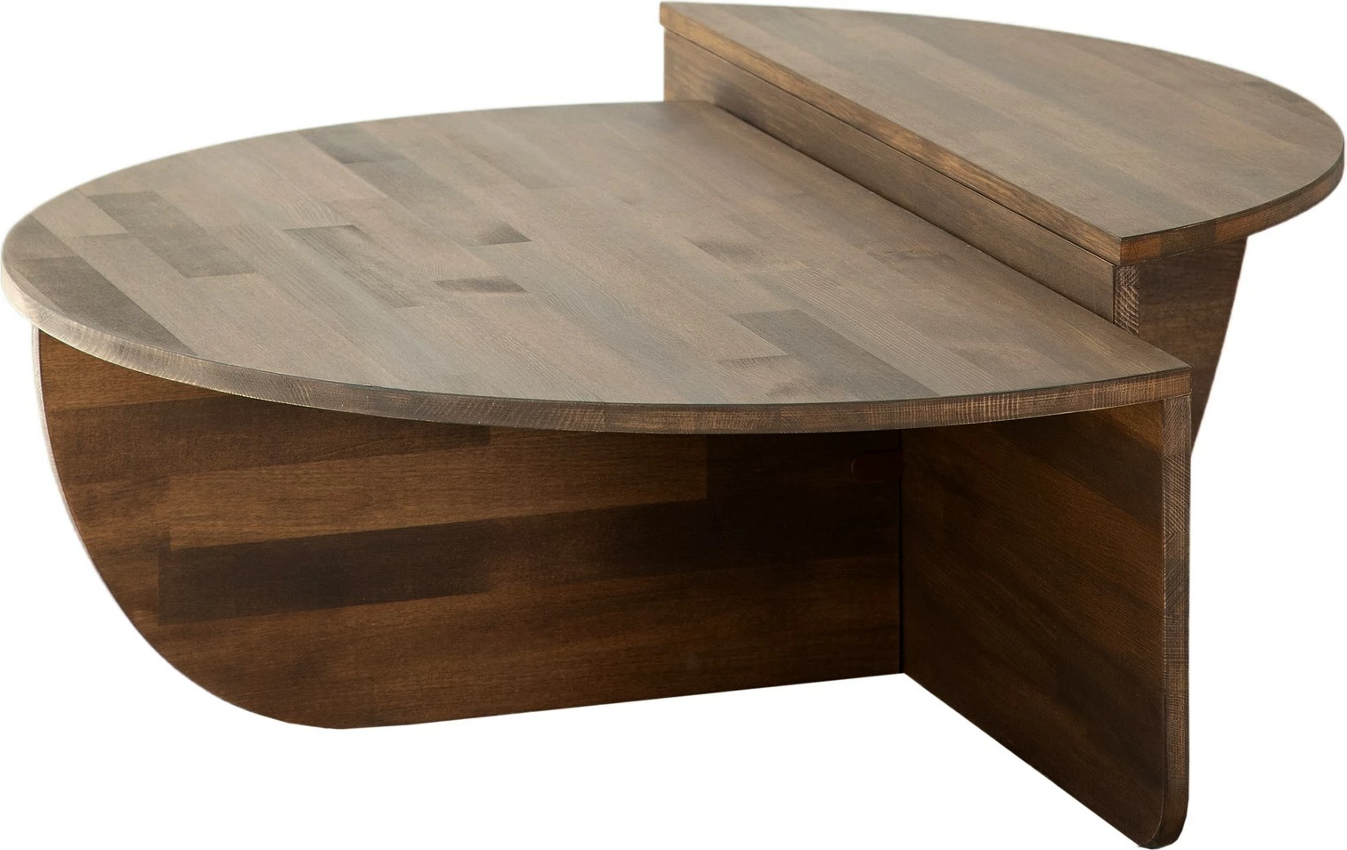 Set tavolinash kafeje Hanah Home, dru podium, ngjyrë arre