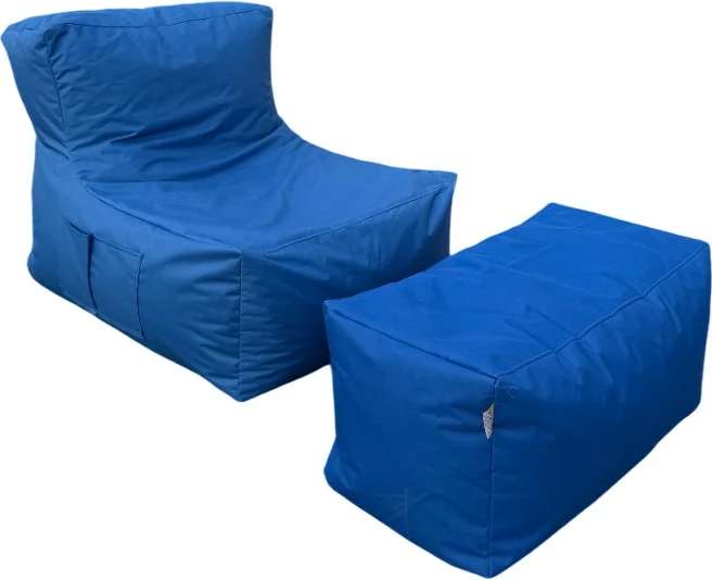 Set bean bag XXL Sedir, 2 pjesë, ngjyrë kaltër