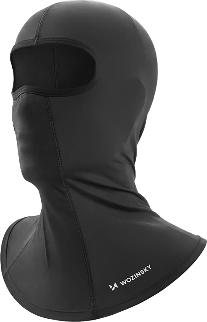 balaklava mbrojtëse, Wozinsky, WKM-01B, ice silk elastike, madhësi universale, për motoçikletë dhe biçikletë, e zezë
