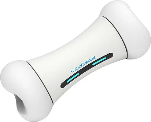 Lodër interaktive për qen Cheerble Wickedbone, kontroll me aplikacion, e bardhë