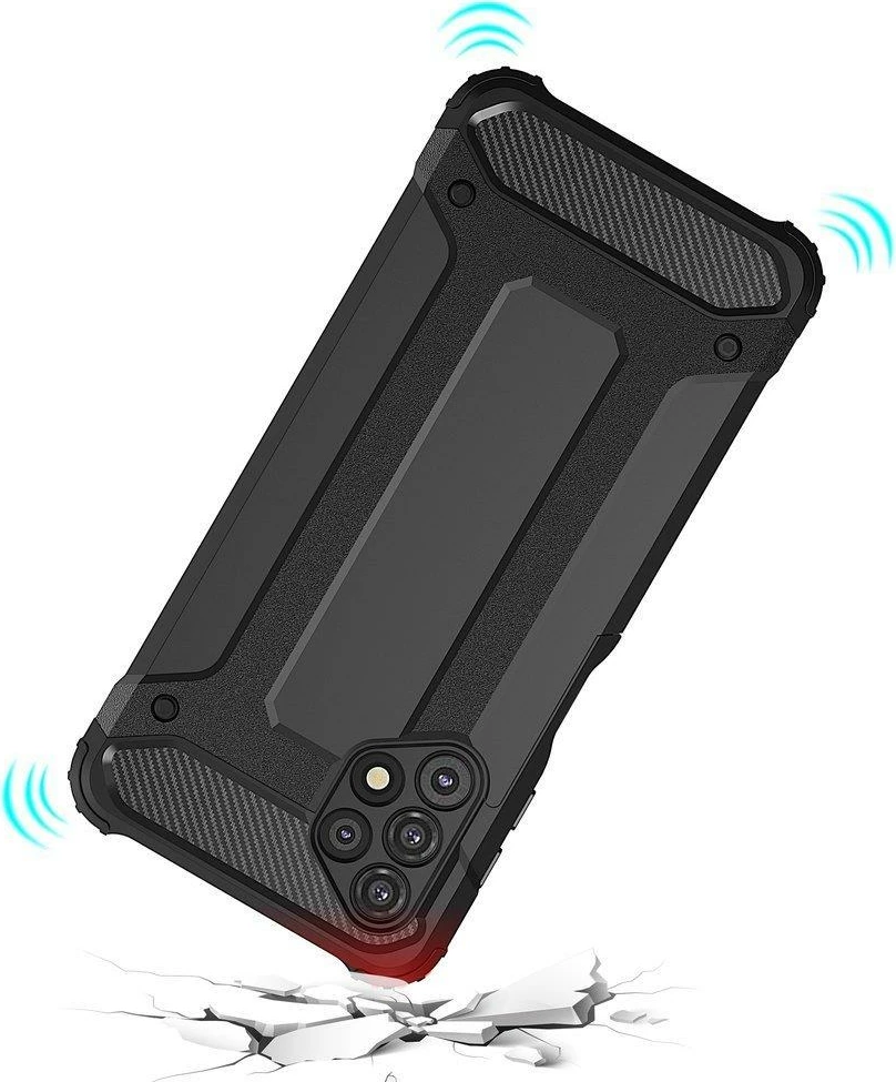 Mbështjellës Hurtel Hybrid Armor për Samsung Galaxy A73, i zi