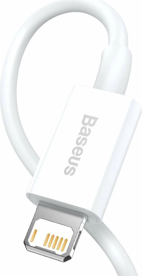 Kabllo Baseus Superior CALYS-A02, USB në Lightning, 1m, 2.4A, Bardhë