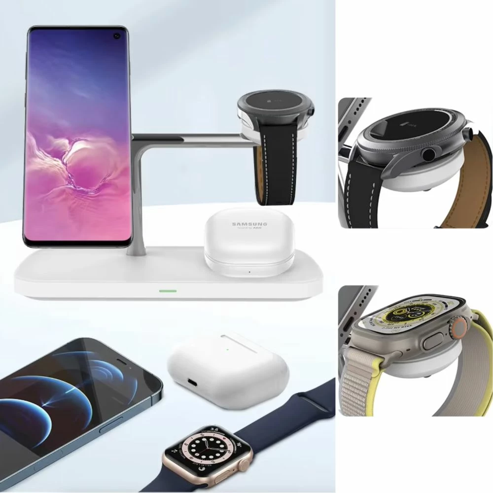 Karikues wireless 3-në-1 Tech-Protect QI15W-A45 me MagSafe, për Apple, Bardhë