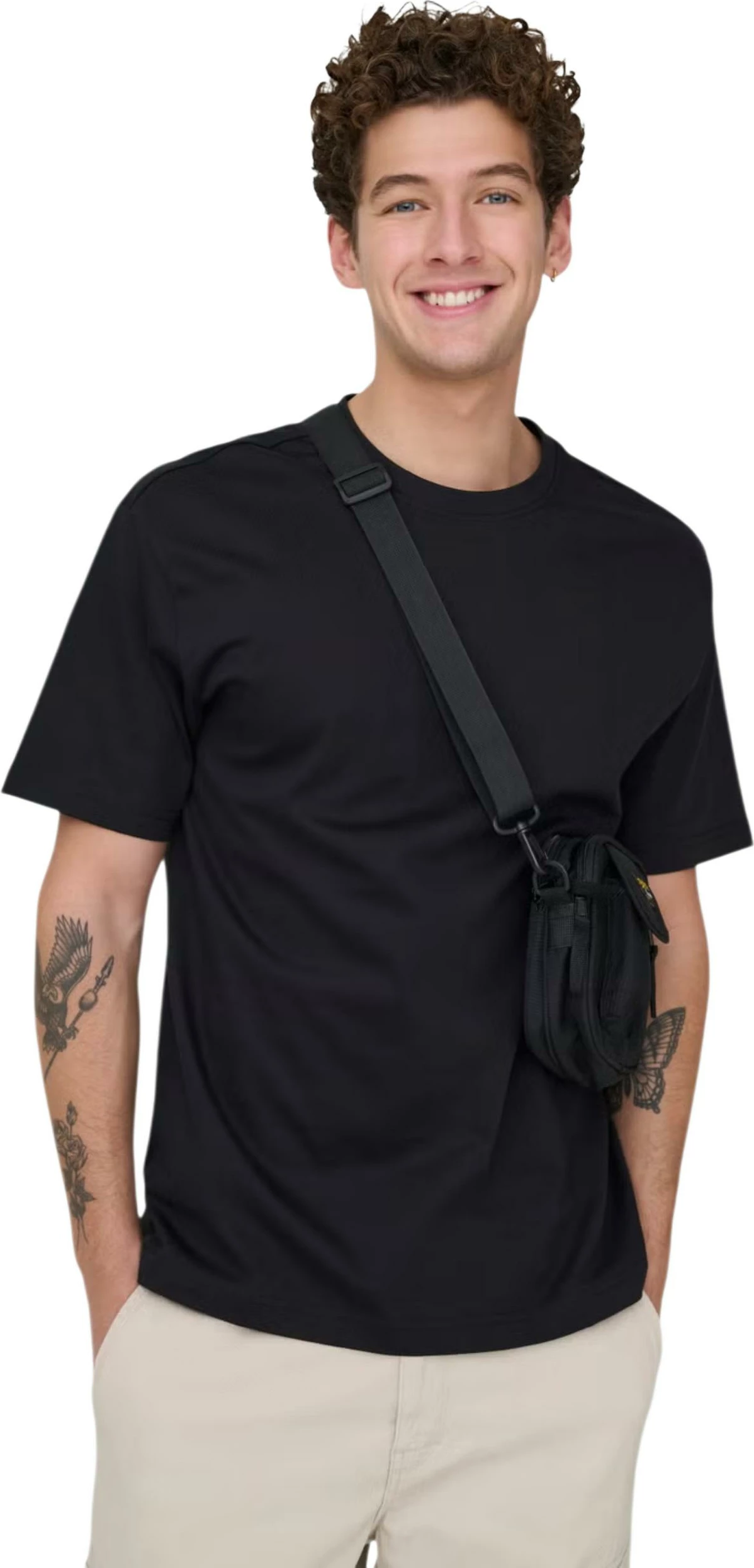 Maicë për meshkuj Only & Sons Onsfred Life Rlx Ss Tee 22022532, e zezë