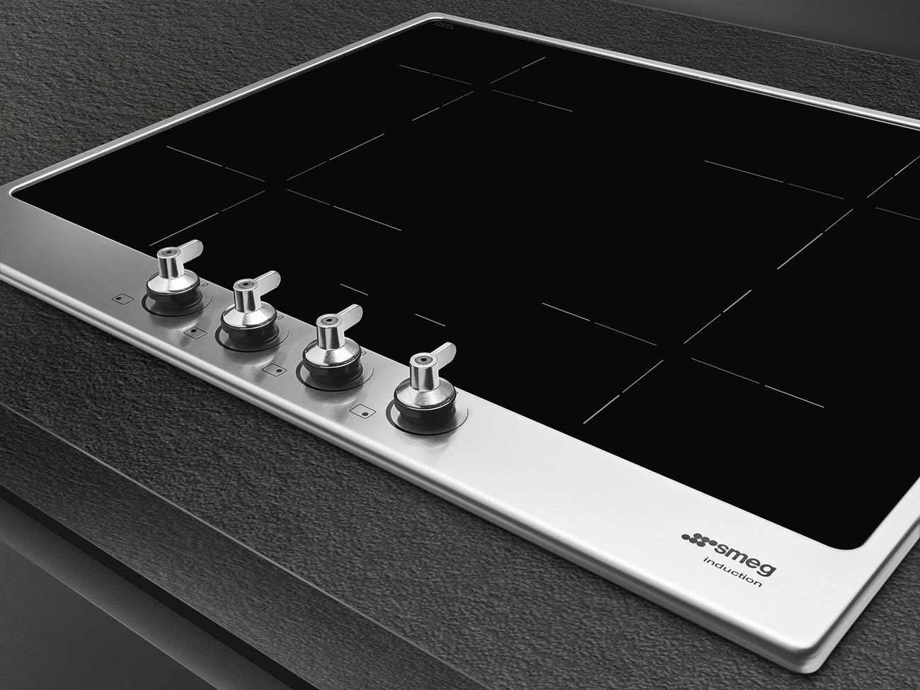 Pllakë gatimi me induksion SMEG Classica SI364FXM, 4 zona, 60 cm, e zezë