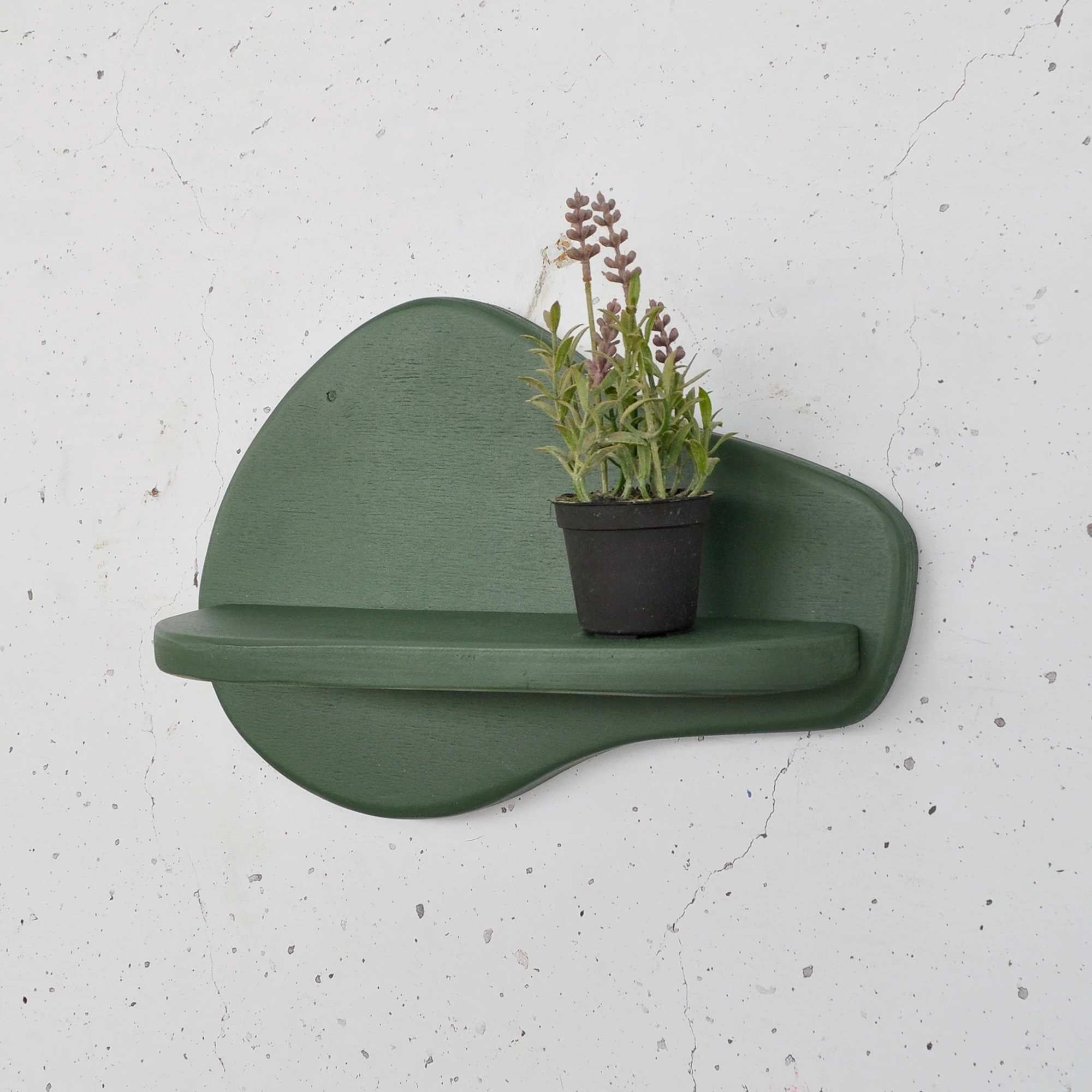 Raft dekorativ muri prej druri, ngjyrë e gjelbër, Skye Decor, Meh220