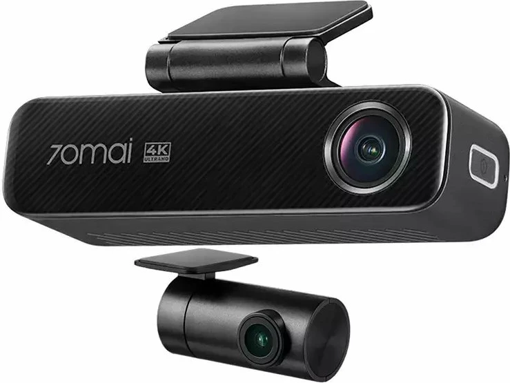 Kamerë dashcam 70mai M800 4K HDR set para+mbrapa 128GB eMMC GPS Wi‑Fi, e zezë