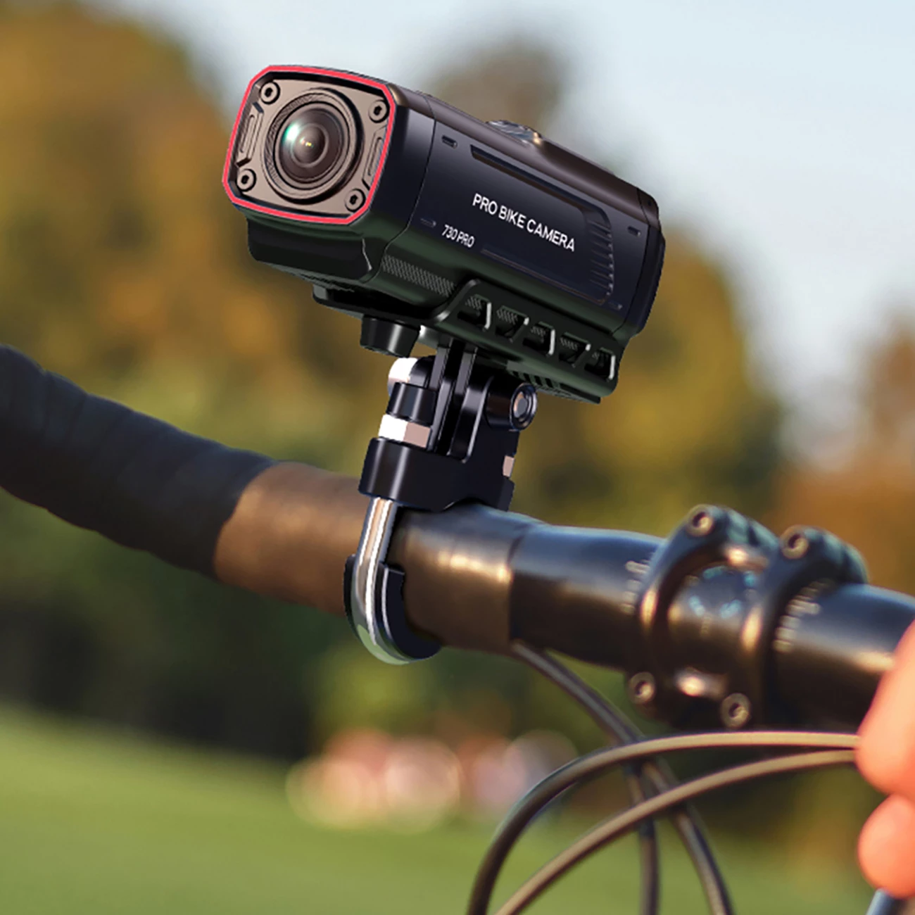 Kamerë sportive AKEEYO 730Pro 4K me montim në timon, GPS, EIS, Wi‑Fi, 3500 mAh, e zezë