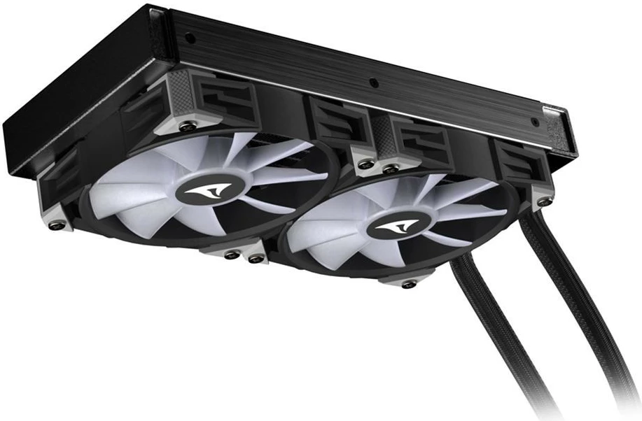 Ftohës uji Sharkoon S80 RGB, 2x12cm, për procesor, RGB, i zi
