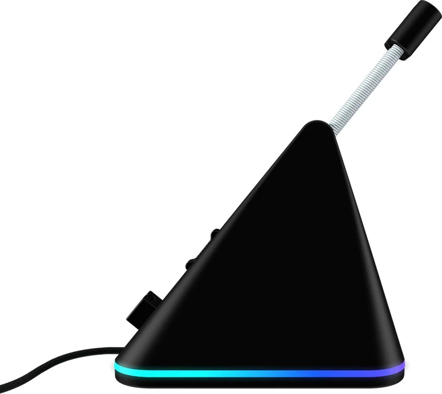 Bungee për kabllo mausi UVI Sloth, RGB, lartësi e rregullueshme 110–150 mm, bazë anti-rrëshqitëse, 400 g, e zezë
