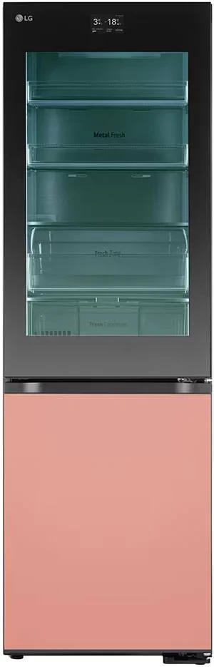 Frigorifer i kombinuar LG GBG719MDNN 352 L 187 x 68.4 cm InstaView MoodUP, e zezë/rozë