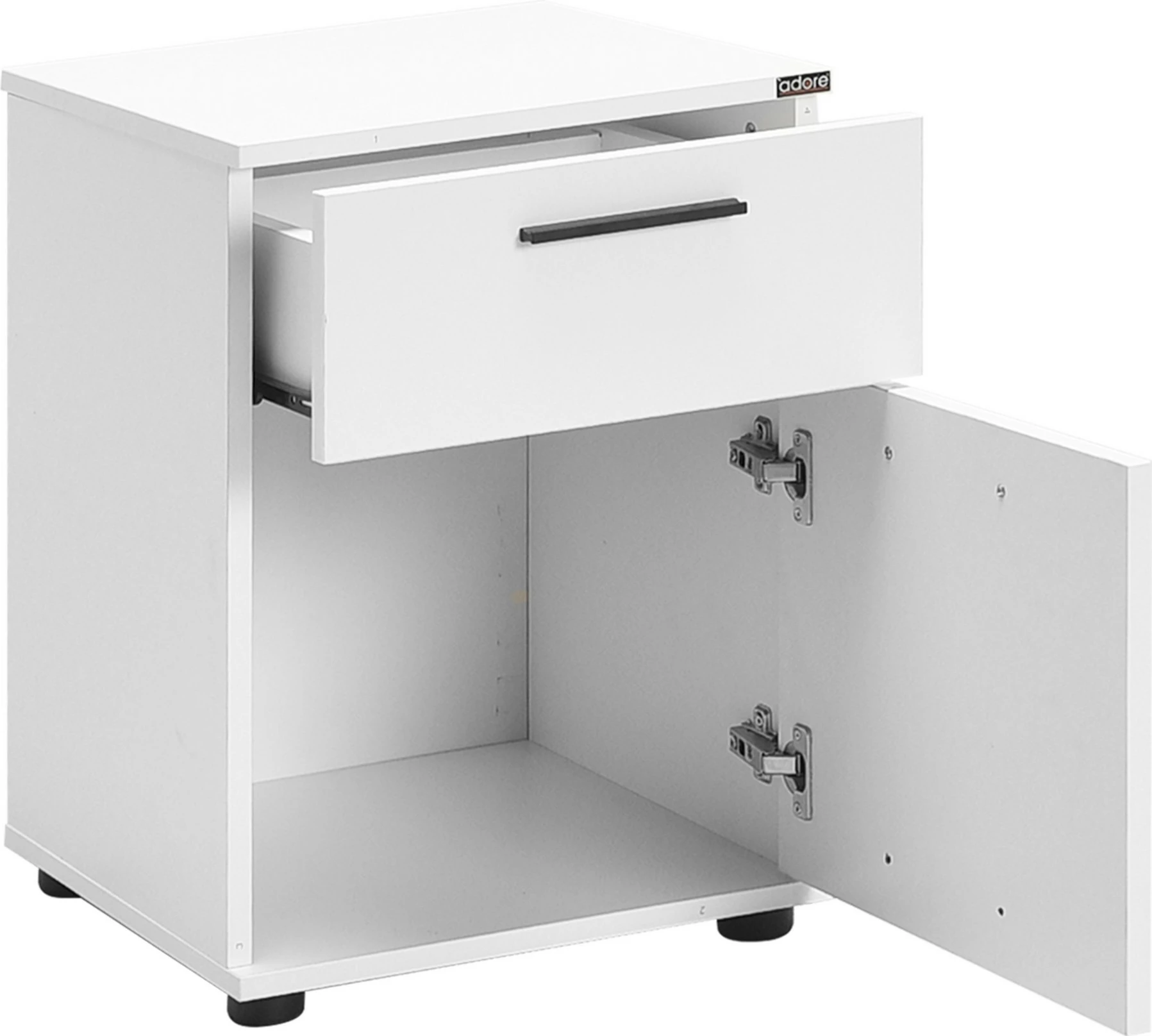 Komodinë natës Hanah Home, Kmd-611-Bb-1, e bardhë