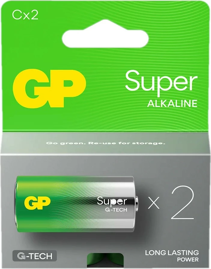 Bateri alkaline GP Super G-TECH LR14/C 1.5V set 2 copë