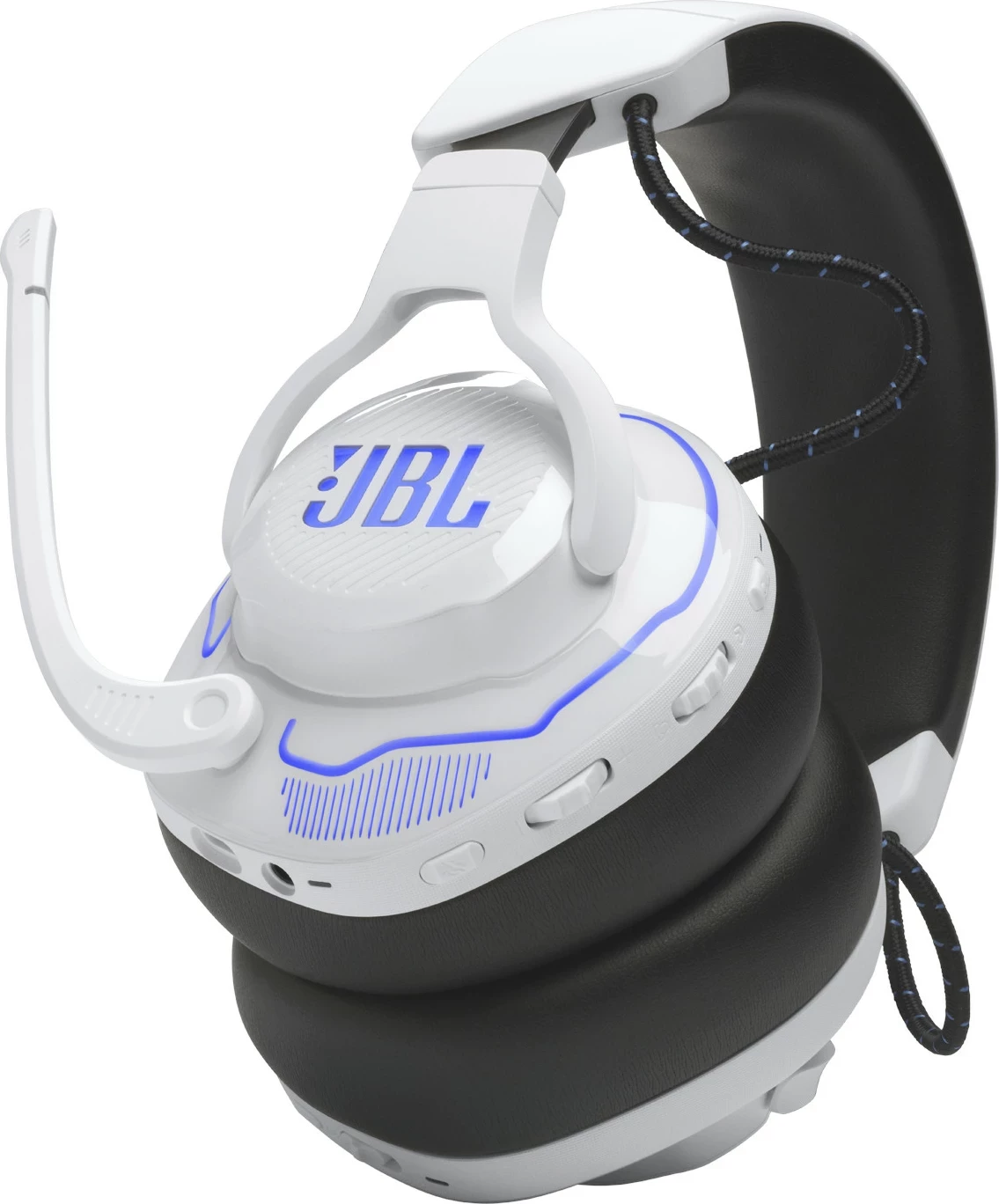 Kufje gaming JBL Quantum 910P, console wireless, ANC, head tracking, 39 orë, bardhë/blu