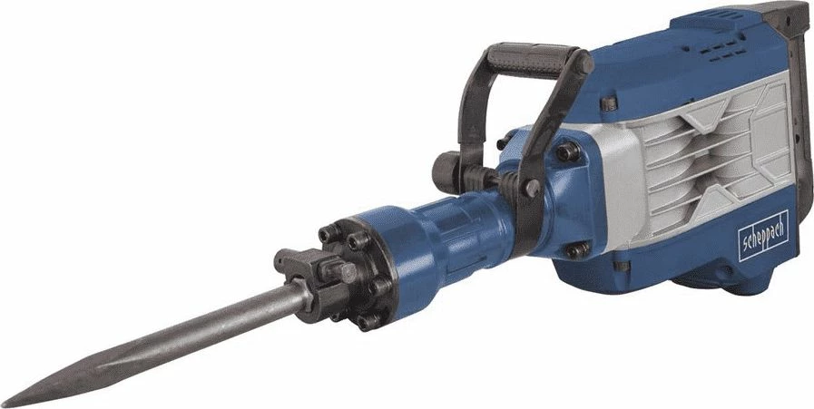 Çekiç demolimi Scheppach AB1900 1900W 60J, HEX 30mm, set me 2 daltë, valixhe me rrota