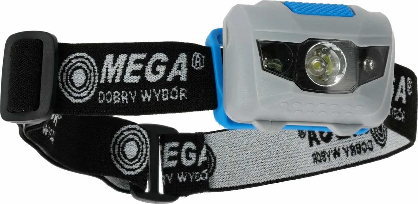 Svetilkë koke LED MEGA 66140, 100 lm, 3x AAA, gri/blu