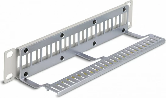 Patch panel DeLOCK 10" Keystone 12-port, 1U, metal, gri