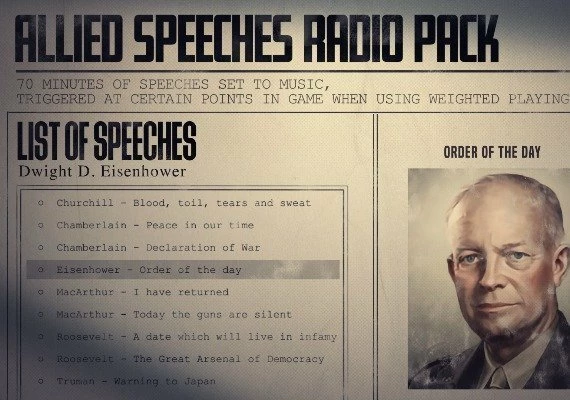Hearts of Iron IV - Allied Speeches Music Pack DLC EN/DE/FR/PL/PT/RU/ES Global