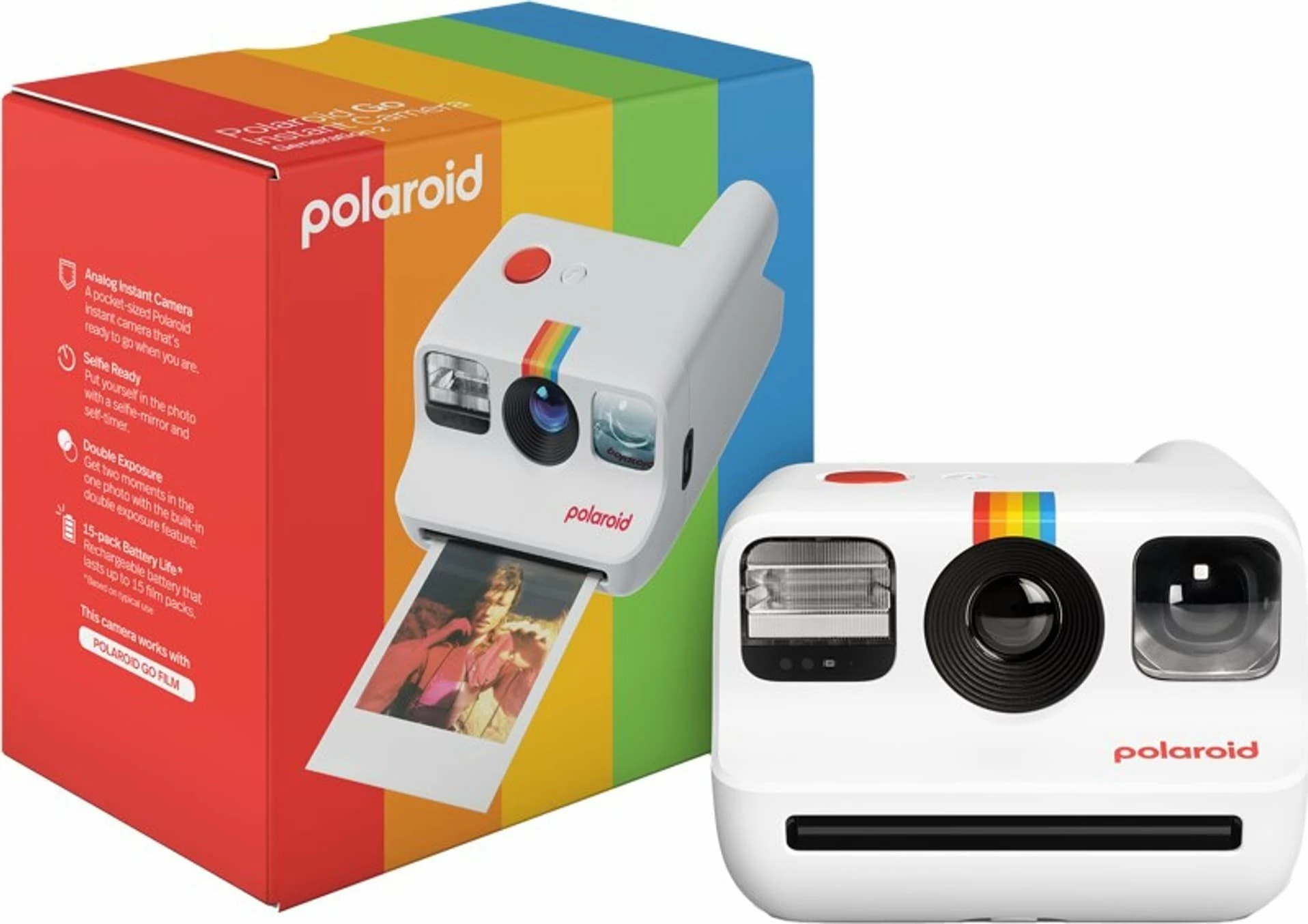 Kamerë digjitale instant Polaroid Go Gen 2, USB-C, bateri 750 mAh, e bardhë