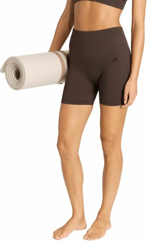 Shorce treningu adidas Workout Essentials Knit 4 Inch për femra, kafe