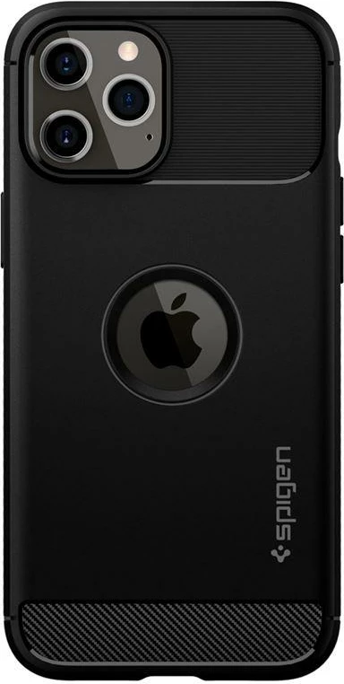 Mbështjellës Spigen Rugged Armor për iPhone 12 / iPhone 12 Pro, Matte Black