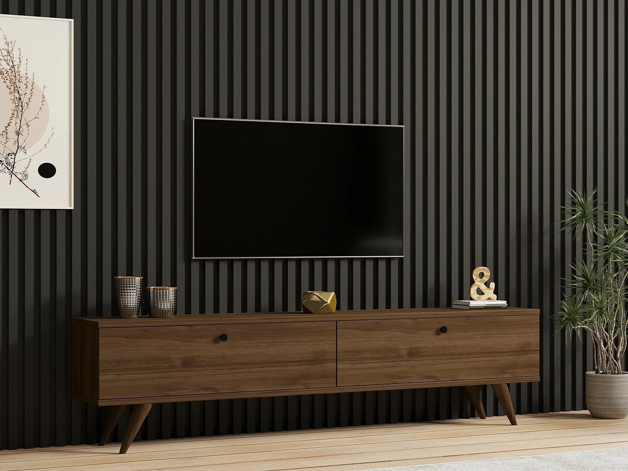 Komodë TV Hanah Home, Paris, ngjyrë arre