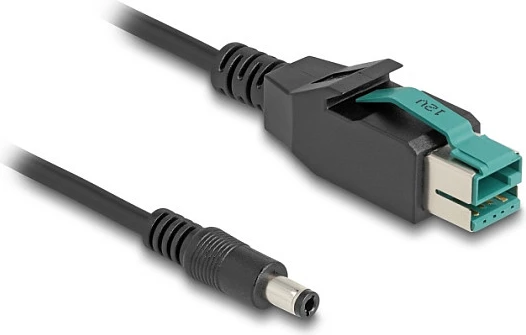 Kabllo PoweredUSB DeLOCK, 12V USB (PoweredUSB) në DC 5.5 x 2.5 mm, 3 m, e zezë