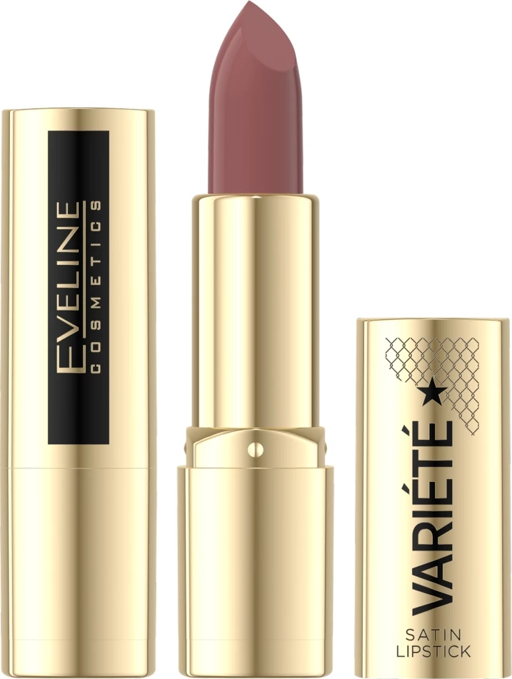 Buzëkuq Eveline Cosmetics Variety Satin Lipstick Stick për femra 04, 4g