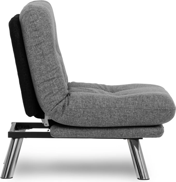 Krevat-karrige një vendësh Atelier del Sofa, Misa Small Solo, gri e çelët