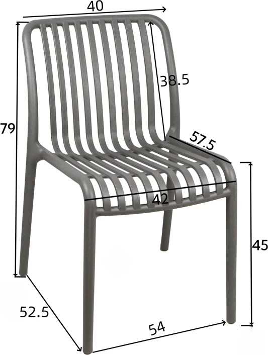 Karrige Zoi pp, ngjyrë e bardhë, 42x58x79cm