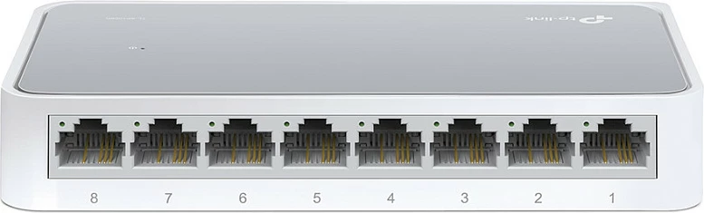 Switch TP-Link TL-SF1008D V12.4, 8x Fast Ethernet 10/100, i bardhë