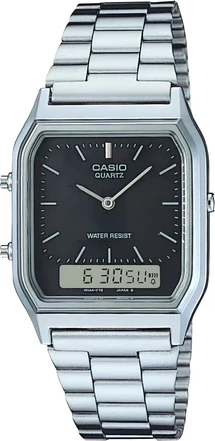 Orë dore Casio AQ-230A-1DMQ, e argjendtë/zezë