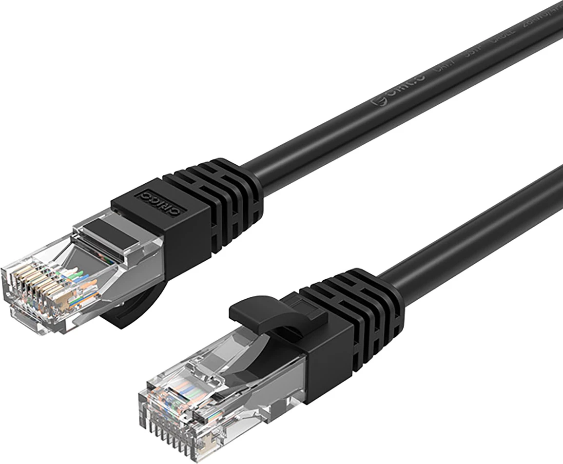 Kabllo rrjeti Ethernet Orico PUG-C6 CAT6 20 m 1000 Mbps RJ45 rrethore, e zezë
