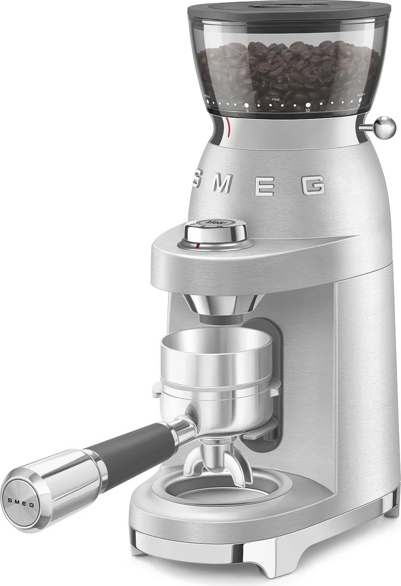 Mulli kafeje Smeg CGF02SSEU 50s Style, argjendtë