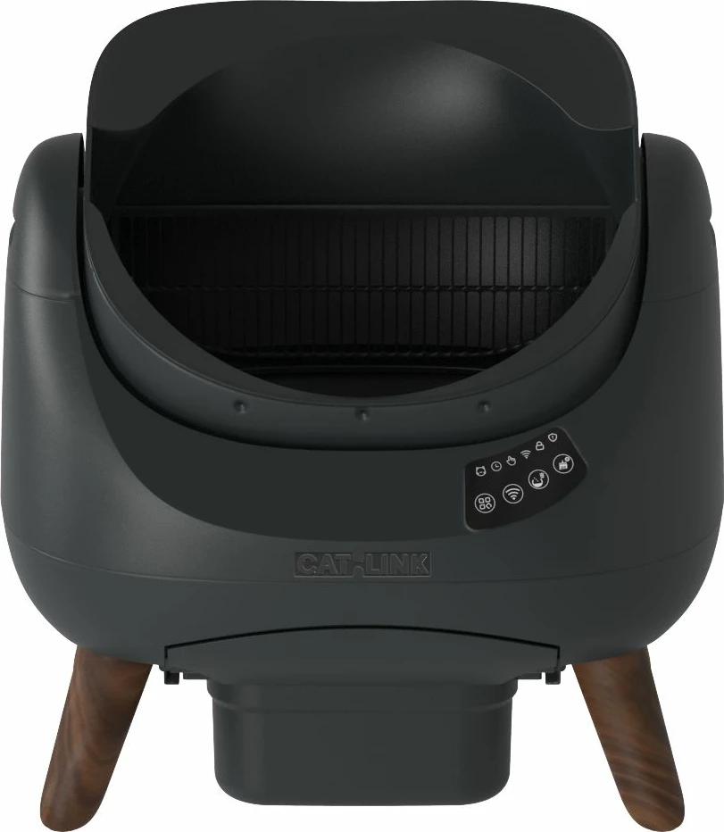 kuti rëre smart automatike për mace Catlink C08 Scooper OPEN-X, me Wi‑Fi/app, 4 L rërë + 12 L depo mbetjesh, gri