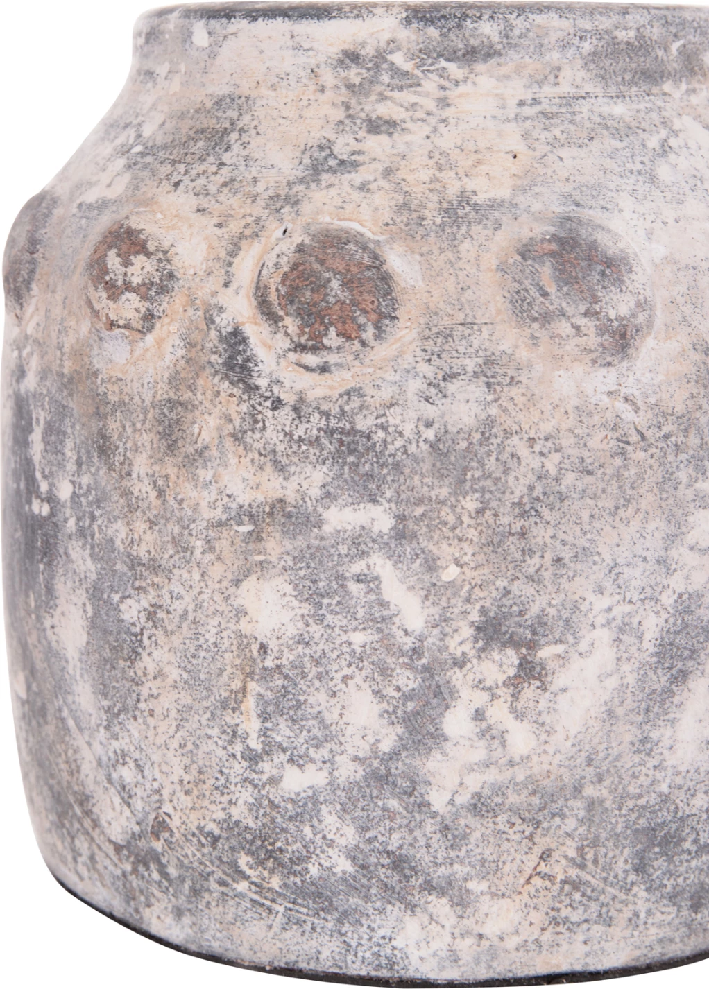 Vazo dekorative tavoline, terrakote, ngjyrë gri, VERMO FH4392, 20x19cm