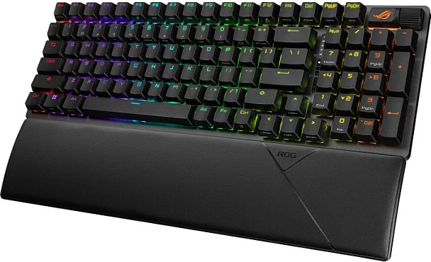 Tastierë gaming ASUS ROG Strix Scope II 96 Wireless, mekanike ROG NX Snow, AZERTY FR, RGB, me numpad, e zezë