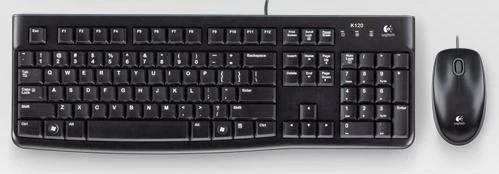 Set tastierë dhe maus Logitech MK120, USB, QWERTY, E zezë